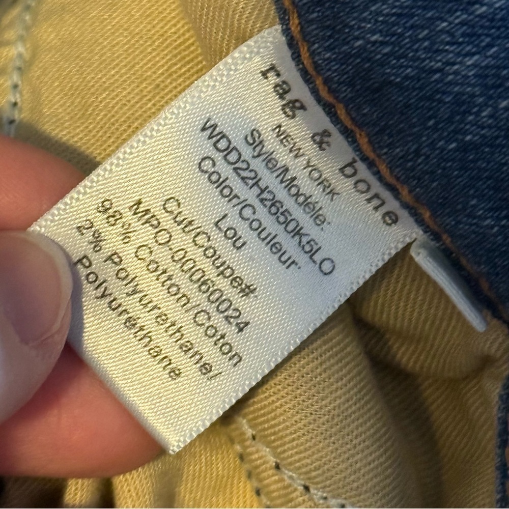 rag & bone Light Blue Straight Leg Jeans - Picture 5 of 10